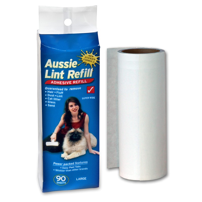 Aussie Lint Roller Refill, Large | Pet Hair Remover, White
