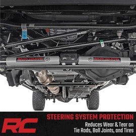Rough Country N3 Dual Steering Stabilizer for 07-18 Jeep Wrangler JK - 8734930