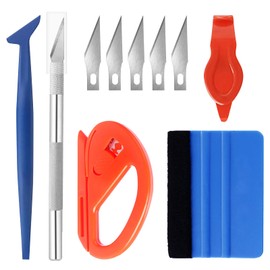 10 Pcs Car Vinyl Wrap Tool Kits, Window Film Tools, Wallpaper Smoothing Kits, Vinyl Film Smoothing Tool for Car Wrapping and Wallpaper Installation
