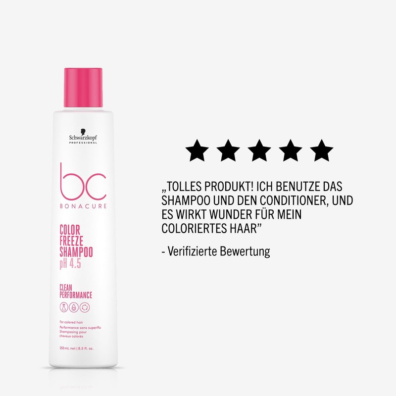 Schwarzkopf Professional Bonacure Colour Freeze Shampoo for Coloured Hair, Vegan
