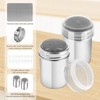 Pack of 2 Stainless Steel Cocoa Shaker with 16 Coffee