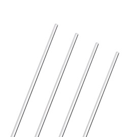 QUARKZMAN Pack of 4 Acrylic Round Rod PMMA Rod Made of Solid Plastic 5/32 Inch Diameter 10 Inch Length for Plant Stakes Curtain Handles for Holding DIY Work [Transparent]