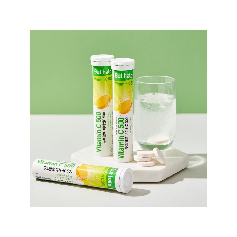 Daily One Guthalo Vitamin C 500 Lemon Flavored Effervescent Vitamin