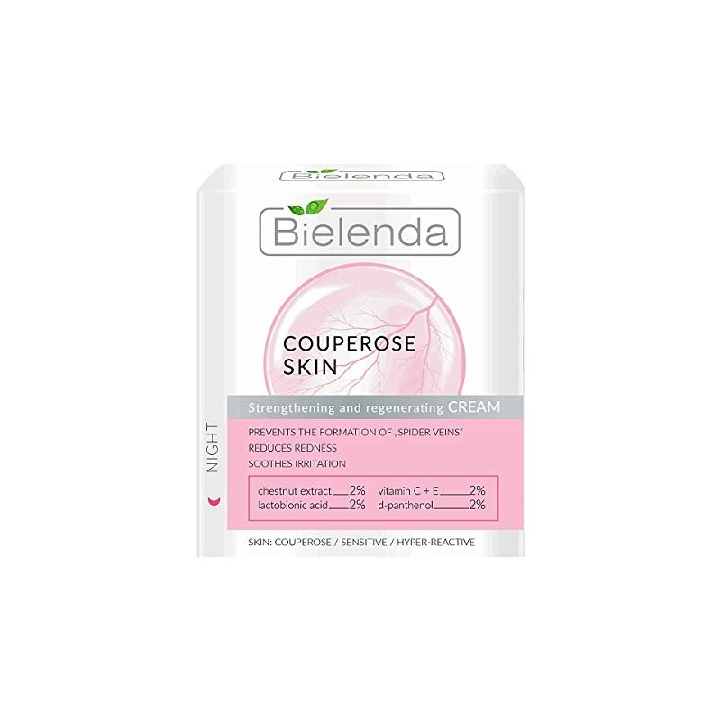 Bielenda Couperose Skin Anti-Redness Face Night Cream Capillary Repair 50ml