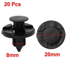 [No brand goods] nissan For Hole Rivet Fastener Mud Flaps Bumper Fender Clips 8 mm, 20 Pieces