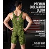 Exxact Sports Digital Camouflage Men's Wrestling Singlet, High-Performance Powerlifting Singlet,