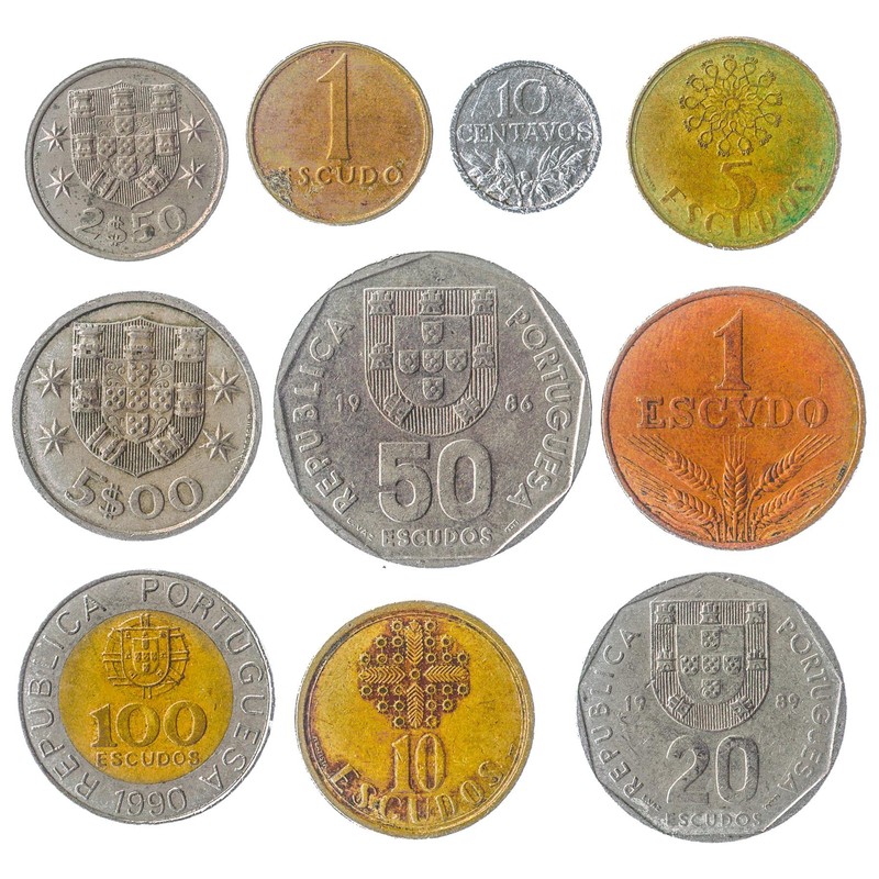 Portugal 10 Mixed Coins | Escudos | Centavos | Christ