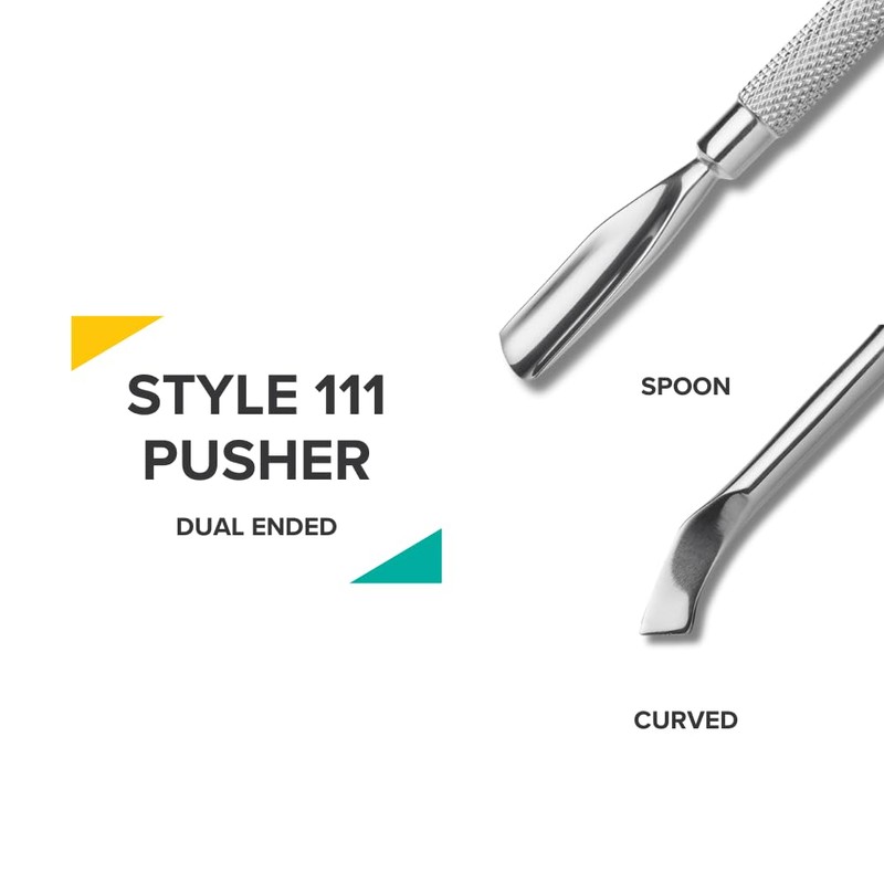 Rui Smiths Professional Double Ended Hypoallergenic Stainless Steel Metal Pusher