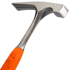 ESTWING Bricklayer's/Mason's Hammer - 20 oz USA Made Hi-Vis Masonry Tool with Forged Steel Construction & Orange Shock Reduction Grip - EO-20BL