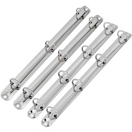 WEBEEDY 4 Pcs 3-Ring 4-Ring Binder Mechanism Replacement Kit, 16mm D Rings Metal Clip Ring Binder Mechanism Loose Leaf Binding Rings for Organizers Planners Notebook Back to School Accessories(Silver)