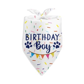 Birthday Boy Dog Bandanas for Dogs Dog Birthday Boy Bandana Happy Birthday White Dog Bandana Puppy Bandana Photo Prop Accessories Dog Birthday Party Supplies for Pet Dog Lovers Owner Gift