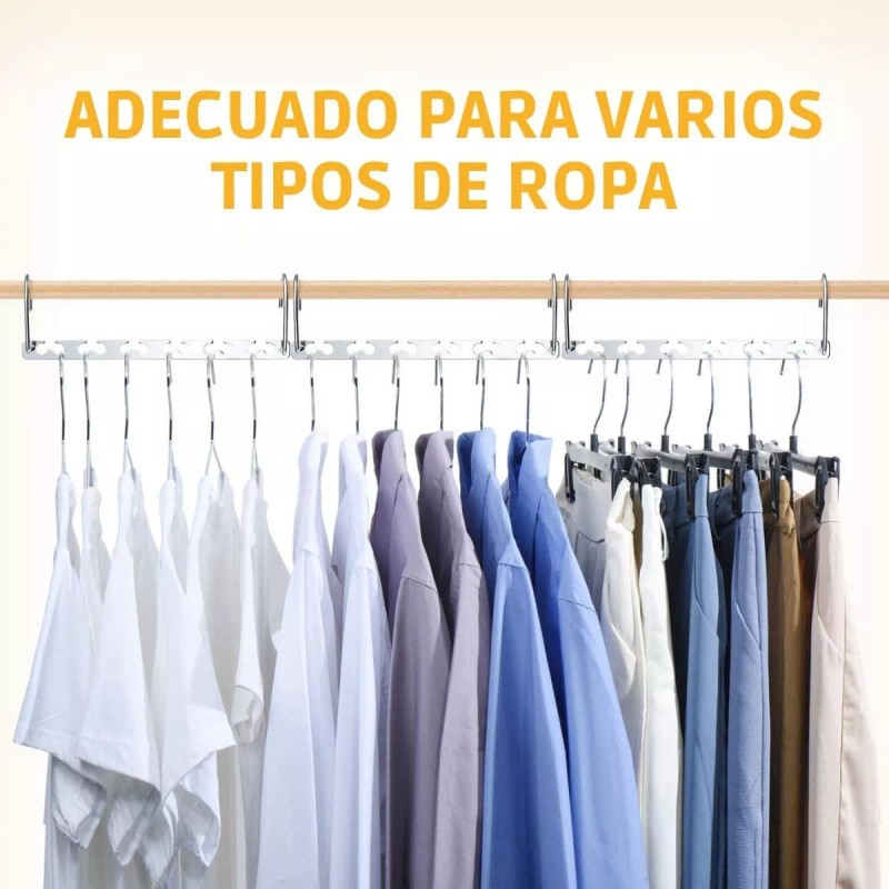 Universo en Linea Set 5 Ganchos Organizadores Ahorrador Espacio Closet