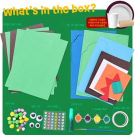 LAOESE DIY Dinosaur Kids Craft - Recycling Craft Projects - Arts and Crafts for Kids Ages 5-7, Gift for Boys and Girls Ages 6 7 8 9 10, Create Your Own Dino World