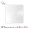 Cakebon Cake Boards Square - Sturdy 1/2 Inch Thick Drums