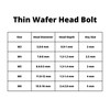 Low Profile Thin Head Stainless Steel Bolts Hex Head 6-30mm
