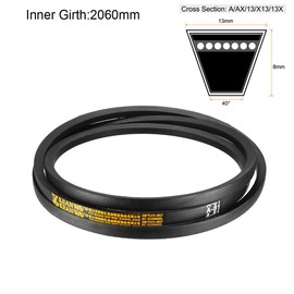 sourcing map A81 Drive V-Belts 81" Inner Length 13mm Width 8mm Thick JIS Standard A-Section Rubber Drive Transmission Belt