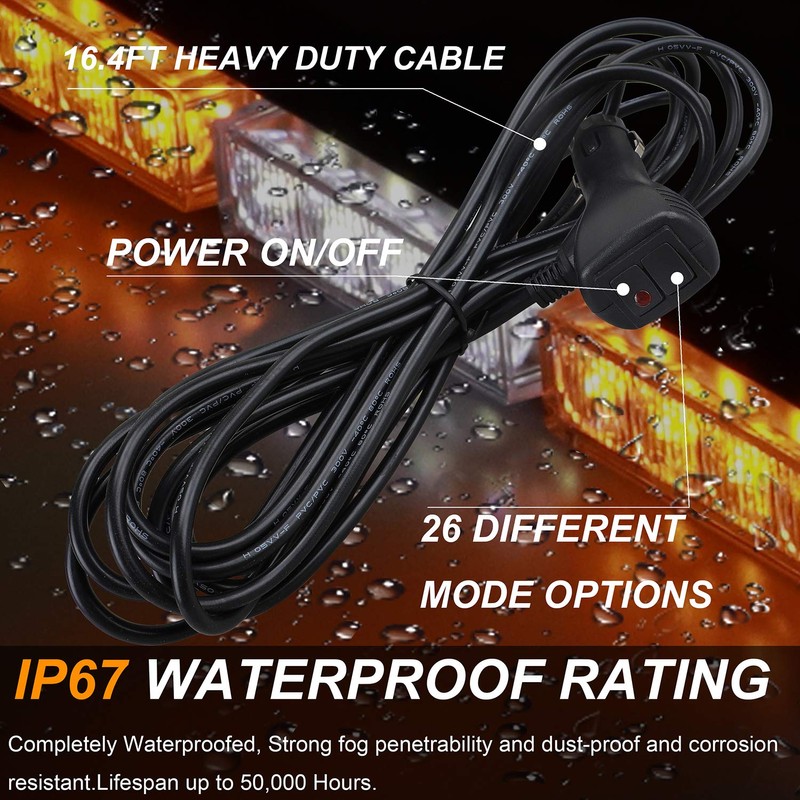 ASPL 36" 32LED Traffic Advisor Light Bar Warning Emergency Strobe