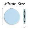 Compact Mirror for Purse, PU Leather Round Shell, Double-Sided 1X/2X