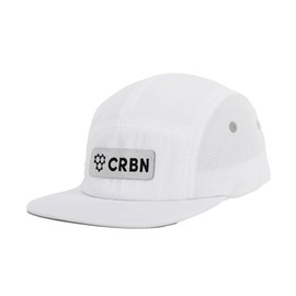CRBN 5 Panel Runner Hat - Lightweight & Breathable Performance Pickleball Hat, White