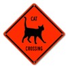 PetKa Signs and Graphics PKAC-0183-NA_ "Cat Crossing" Aluminum Sign, Black