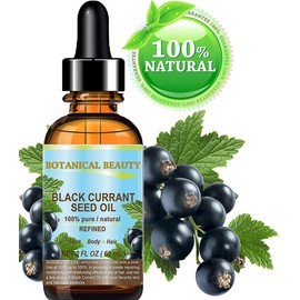 Botanical Beauty BLACK CURRANT SEED OIL 100% Pure Natural Undiluted Refined Cold Pressed Carrier Oil for Skin, Hair, Lip and Nail Care (2 Fl Oz)