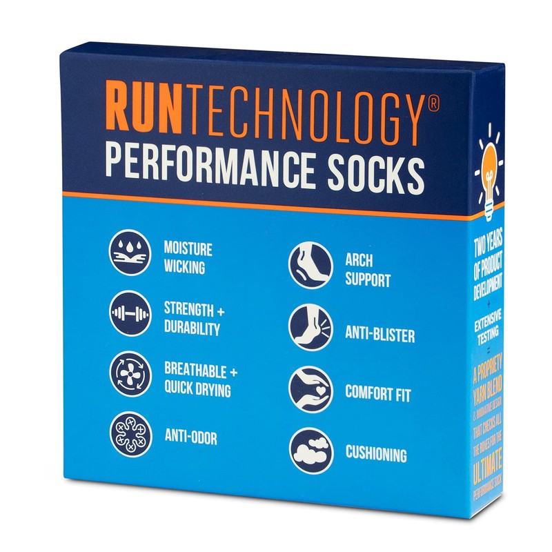 RunTechnology Performance Low-Cut Socks | Black | Medium