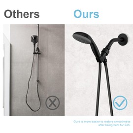 OFFO Ultra-Flex Shower Hose, Premium RV PVC Handheld Shower Head Hose Flex Hoses Extension with Brass Insert and Nut for Bathing Pet Bathing, 80 in Smooth White