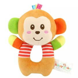 Does Not Apply Newborn Baby Soft Rattle, Hand Bracelet Wrist Rattle Toy Foot - Monkey