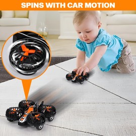 Niulife Friction Power Car Toys Set for Boys, Push and Go Pull Back Trucks Future Cars, Inertia Car Toy Set with 4 Propellers, Perfect for Toddlers 3 4 5 6 7 Year Old Kids Toys for Birthday Party