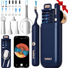 Bebird Limpiador de Oídos con Otoscopio Digital HD, Cámara Flexible, 6 LED
