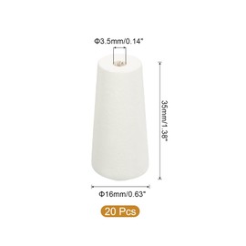 uxcell Cord Knobs, White Wooden Cord Tassel Drops Pull End Pendant for Window Blinds Shade Curtain Craft, 1.4x0.6 20Pcs