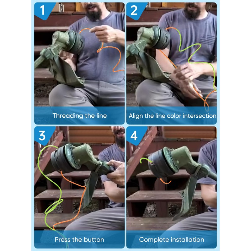 12 Pack AL2420PD Replacement Twisted Trimmer Line Compatible with All