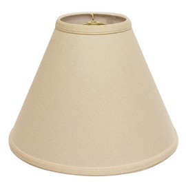 Cloth & Wire Slant Deep Cone Hardback Lampshade with Washer Fitter, Beige