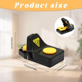 Mouse Traps Mouse Traps Highly Sensitive Mouse Catcher Suitable for Indoor and Outdoor Use Equipped with a Clip and Two Pairs of Disposable Gloves, Easy Assembly (Large Size)