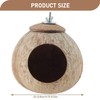 Coconut Hide for Bird 4.7-5.3" Natural Screw-On Bird House for