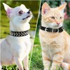 Spiked Dog Collar for Small Dogs Soft PU Leather Spike