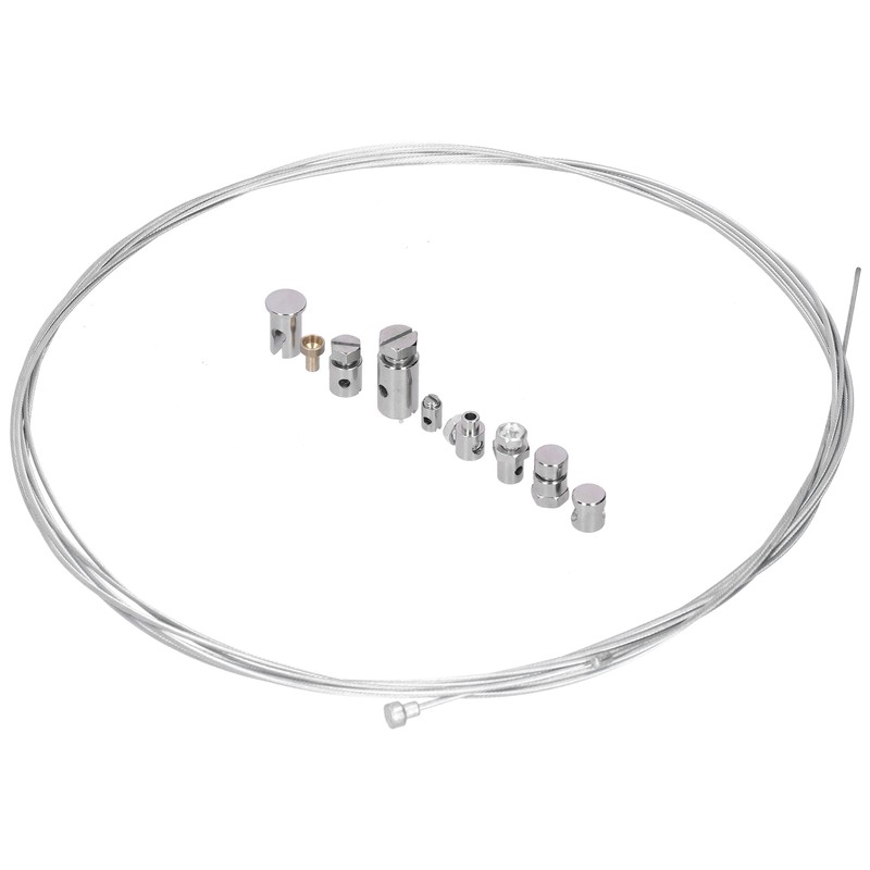 2 Meters Steel Brake Cable with 9pcs Repair Nipples Accessories