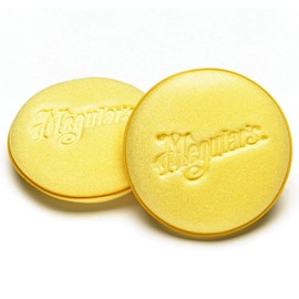 Meguiar's Hand Applicator Pads - for a Swirl and Scratch Free Cleaning Result - Reusable and Machine Washable Sponge Applicator Pads for Cars and Other Vehicles - Twin Pack - 100 mm