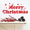 Merry Christmas Window Glass Applique Xmas Home Decoration Poster Happy
