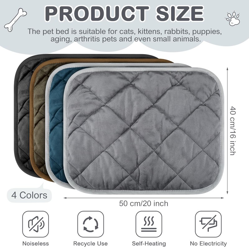 Clysee 8 Pack Self Heating Cat Mat Self Warming Cat