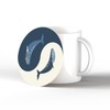 Global Designs Ying Yang Whale Nautical Themed Ceramic Round Coaster