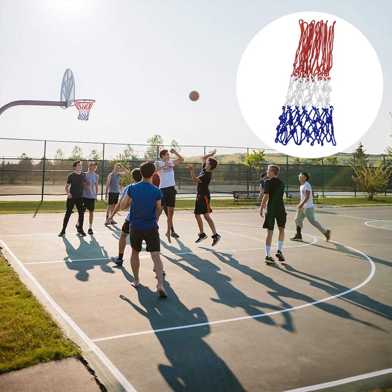 Basketball Net, 43cm Professional Nylon Braided Multicolor Basketball Net