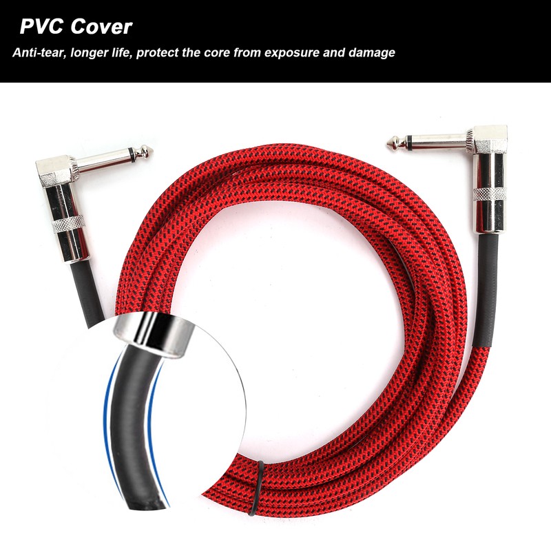 JORINDO Guitar Cable 6.35mm 1/4in Audio Connection Wire Electric Musical