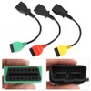 3pcs Connect Cable Ecu Scan Adaptors Connector Fits for Fiat