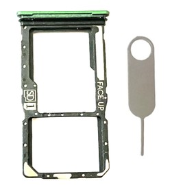 Single Sim Card Tray Slot Holder Micro SD Card Tray + Card Ejector pin for Motorola Moto G Power 5G 2025 XT2515 (Green)