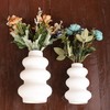 Ajuny Gourd Shape Vase, Set of 2 - White Decorative
