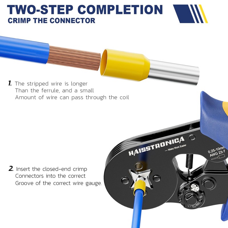 haisstronica Wire Ferrules Connectors Kit - 5000PCS AWG22-7 12 Sizes