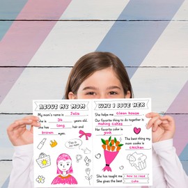 36 Sets Father's Day Cards Happy Father's Day Crafts for Kids Father's Day Greeting Card from Daughter Son Fill in the Blank Cards with 36 Envelopes 12 Watercolor Pens for Dad Father's Day Gifts