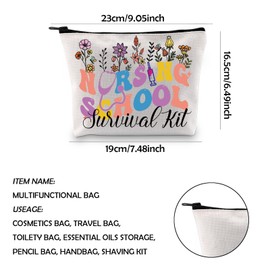 WCGXKO Nurse Appreciation Gift Nurse's Week Gift Nurse Survival Kit Cosmetic Bag For Nurses (Nursing flower1)