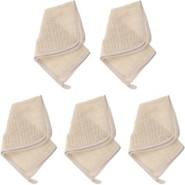 Toalla Exfoliante de Baño Artibetter Beige de Lino 5 Piezas